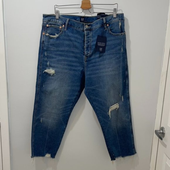 GAP Vintage Stretch Denim Medium Stretch Fabric Cheeky Straight High Rise 20/35P - Picture 1 of 16